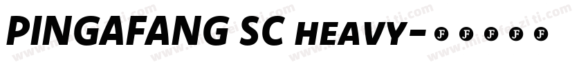 PINGAFANG SC heavy字体转换